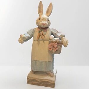 House of Hatten Rare Vintage 15 Inch Easter Figurine Bunny Rabbit Circa 1992